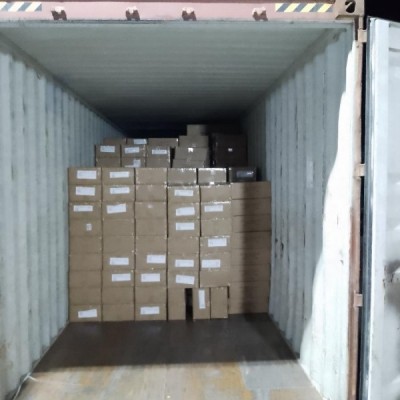 Затарка сборного контейнера на складе консолидации в Шанхае, 1х40'HQ, LCL 2206