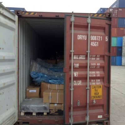 Затарка сборного контейнера на складе консолидации в Шанхае, 1х40'HQ, LCL 1704