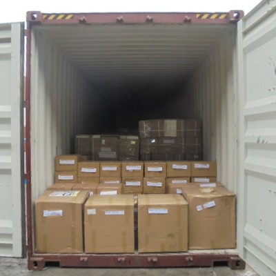 Затарка сборного контейнера на складе консолидации в Шанхае, 1х40'HQ, LCL 1805