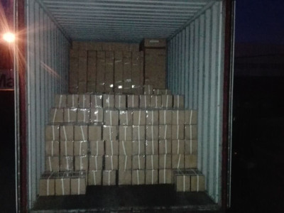 Затарка сборного контейнера на складе консолидации в Шанхае, 1х40'HQ, LCL 1716