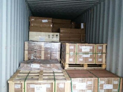 Затарка сборного контейнера на складе консолидации в Шанхае, 1х40'HQ, LCL 2105