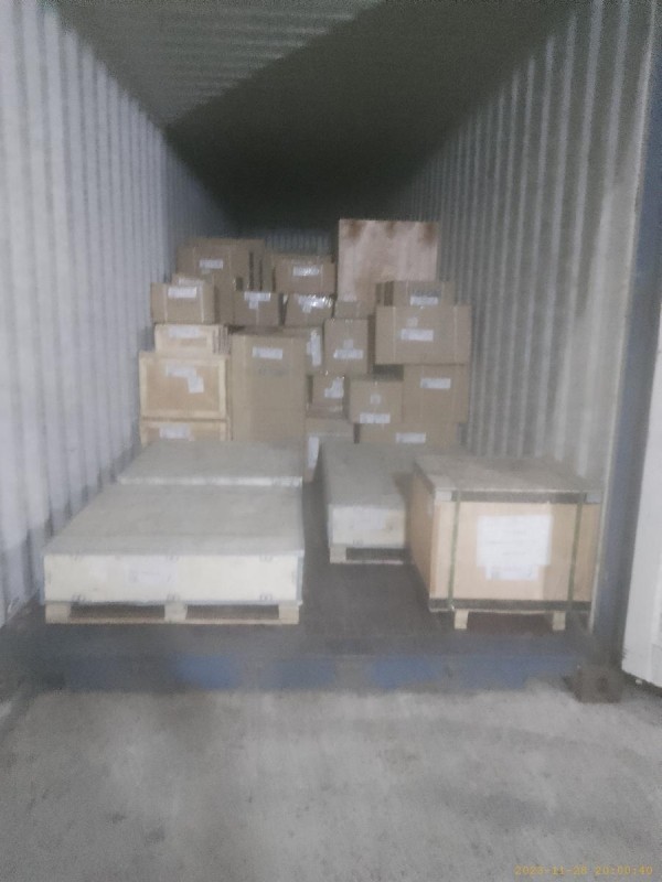 Затарка сборного контейнера на складе консолидации в Шанхае, 1х40'HQ, LCL 2312